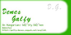 denes galfy business card